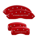 MGP 4 Caliper Covers Engraved Front & Rear C5/Corvette Red finish silver ch MGP Caliper Covers  AXOPROS