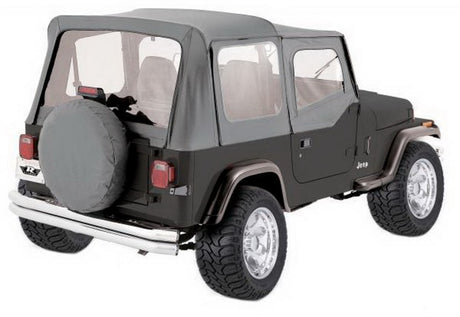 Rampage 1976-1983 Jeep CJ5 Complete Top - Grey Denim Rampage Soft Tops  AXOPROS