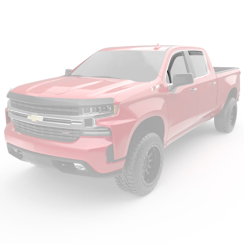 EGR 2019 Chevy 1500 Crew Cab In-Channel Window Visors - Matte EGR Wind Deflectors  AXOPROS