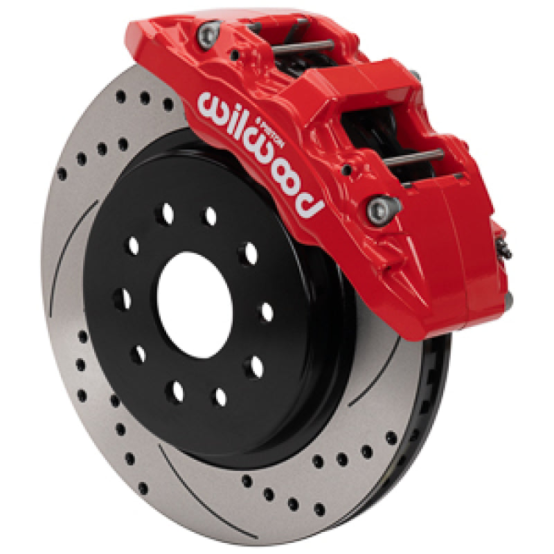 Wilwood 07-18 Jeep Wrangler (JK) Aero6-DM Front Brake Kit - D&S - Red Wilwood Big Brake Kits  AXOPROS
