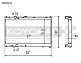 Koyo 97-00 Mitsubishi Evolution 4/5/6 Turbo (MT) Radiator *For use with 03-07 Evo Fan Shroud ONLY* Koyo Radiators  AXOPROS