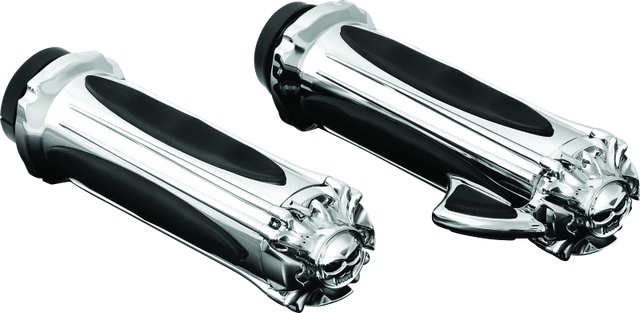 Kuryakyn Premium Zombie Grips With Throttle Boss Throttle-By-Wire Chrome Kuryakyn Grips  AXOPROS
