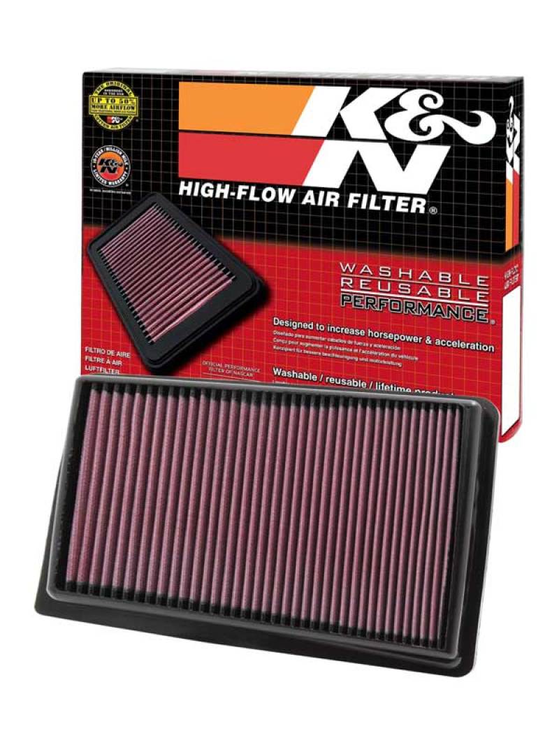 K&N 09 Hyundai Genesis 4.6L V8 Drop In Air Filter K&N Engineering Air Filters - Drop In  AXOPROS