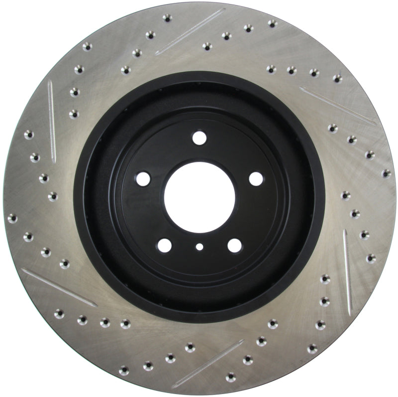 StopTech Infiniti G37 / Nissan 370Z SportStop Slotted & Drilled Front Left Rotor Stoptech Brake Rotors - Slot & Drilled  AXOPROS