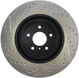 StopTech Infiniti G37 / Nissan 370Z SportStop Slotted & Drilled Front Left Rotor Stoptech Brake Rotors - Slot & Drilled  AXOPROS
