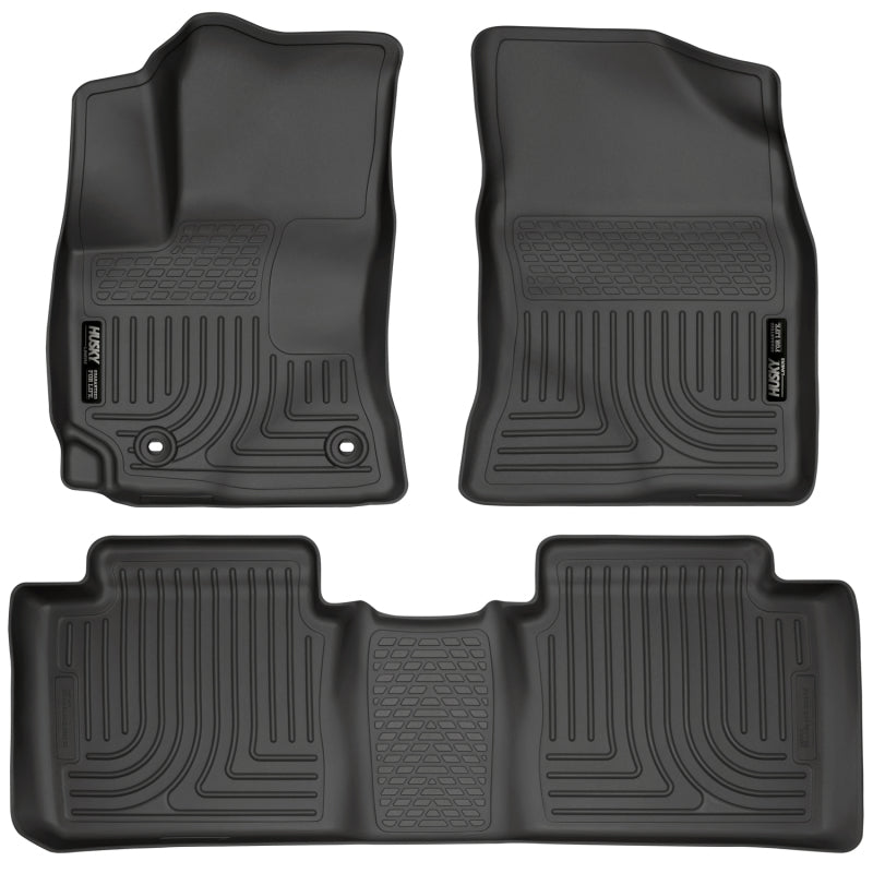 Husky Liners 15 Toyota Corolla Weatherbeater Black Front & 2nd Seat Floor Liners Husky Liners Floor Mats - Rubber  AXOPROS