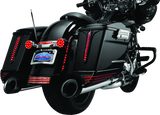 Kuryakyn Rear Fender Accents FLHX & FLTR Models Chrome Kuryakyn Exterior Trim  AXOPROS
