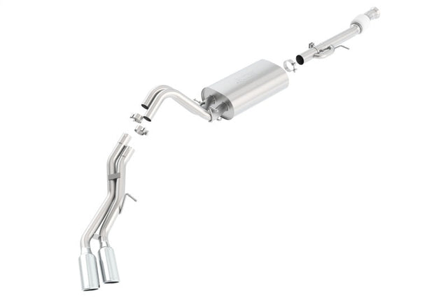 Borla 15-16 Cadillac Escalade ESV 6.2L Auto Trans Dual Round Rolled Truck Side Exit Catback Exhaust Borla Catback  AXOPROS