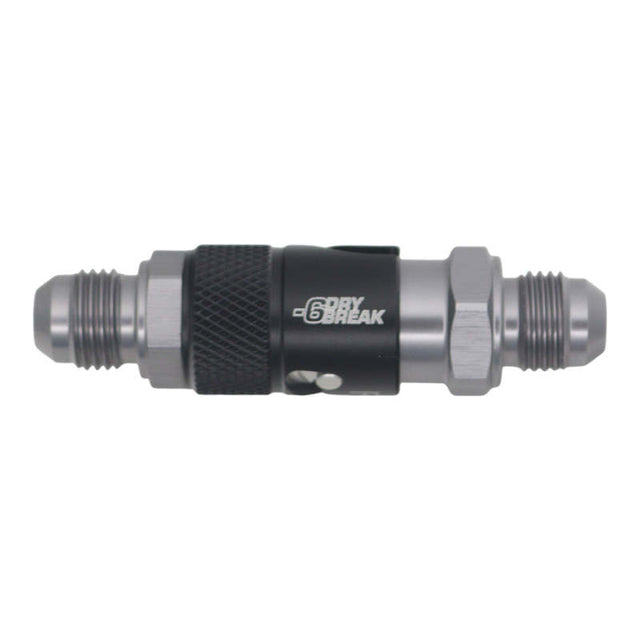 DeatschWerks DeatschWerks 6AN Male Flare Quick Disconnect Dry Break Fitting - 2 Pieces Anodized Matte Black Fittings aftermarket performance part