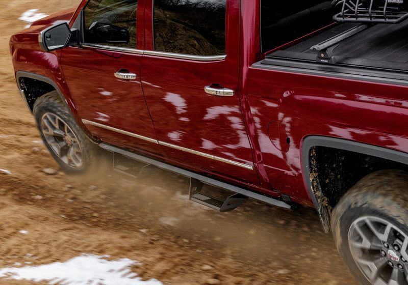 N-Fab 2022 Toyota Tundra Crew Max Cab All Beds SRW Predator Pro Steps Textured Black w/o Bed Access N-Fab Nerf Bars  AXOPROS