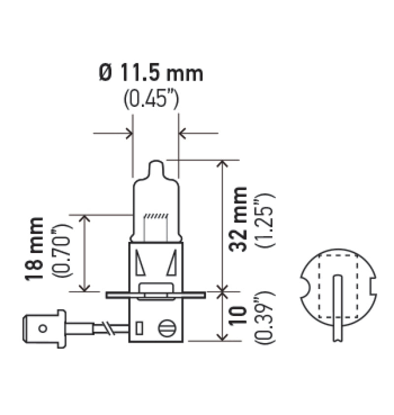 Hella H3 24V/70W PK22s T3.25 Halogen Bulb Hella Bulbs  AXOPROS