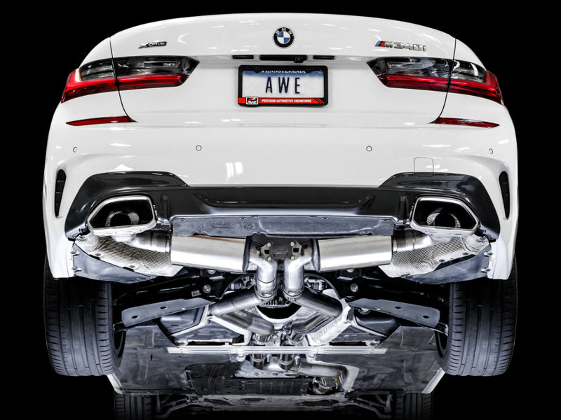 AWE Tuning 2019+ BMW M340i (G20) Non-Resonated Touring Edition Exhaust (Use OE Tips) AWE Tuning Catback  AXOPROS