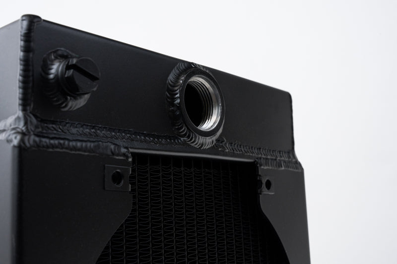 CSF Universal Drag Race / Tuck Radiator w/9in Spal Fan - 10.5in H x 10in L x 3.6in W - Black CSF Radiators  AXOPROS