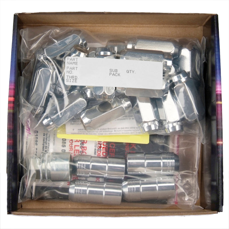 McGard 5 Lug Hex Install Kit w/Locks (Cone Seat Nut) M14X1.5 / 22mm Hex / 1.635in. Length - Chrome McGard Lug Nuts  AXOPROS