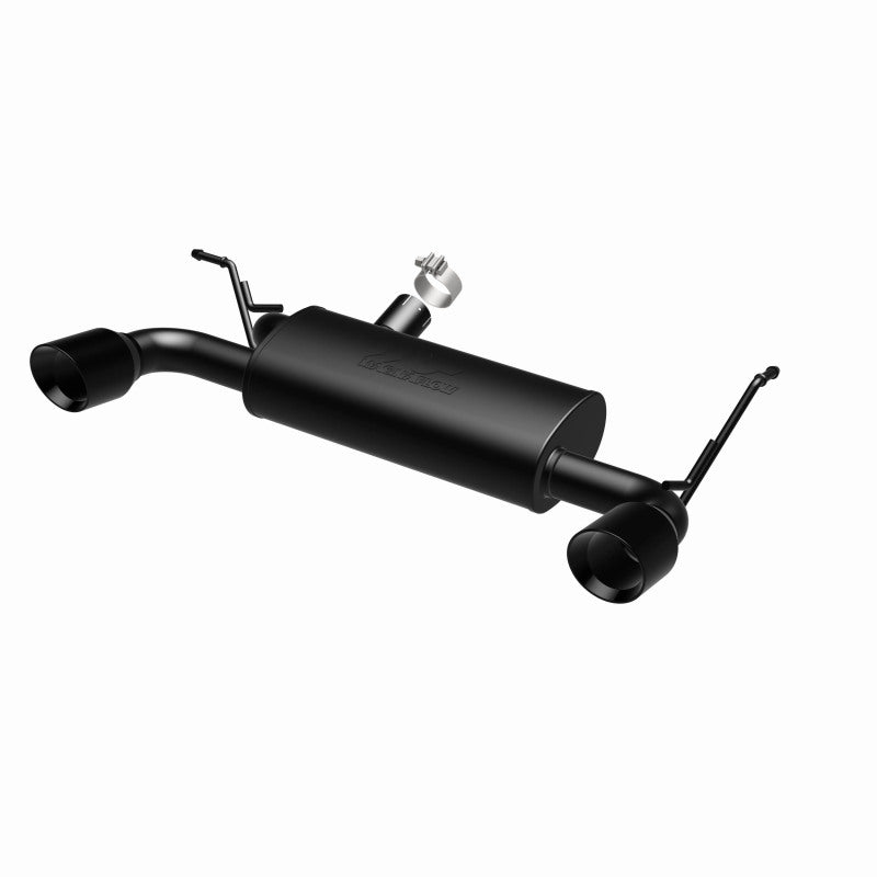MagnaFlow 07-17 Jeep Wrangler JK 3.8/3.6L Dual Split Rear Exit Black Axle-Back Exhaust - AXOPROS Magnaflow Axle Back  