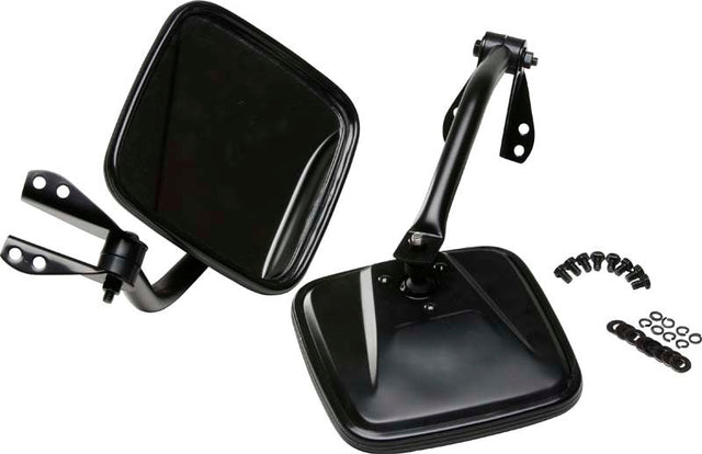 Kentrol 55-86 Jeep CJ Mirror Kit Pair- Powdercoat Black Kentrol Doors  AXOPROS