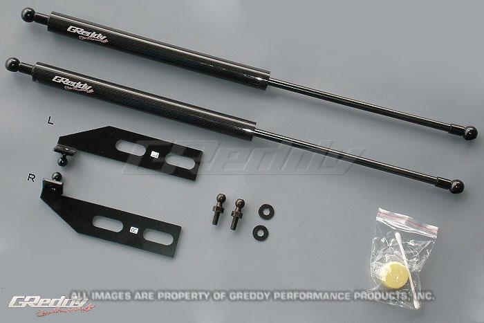 GReddy 93-96 Mazda RX7 FD3S Engine Hood Lifter Kit (Designed for OEM weight hoods) GReddy Hood Struts  AXOPROS