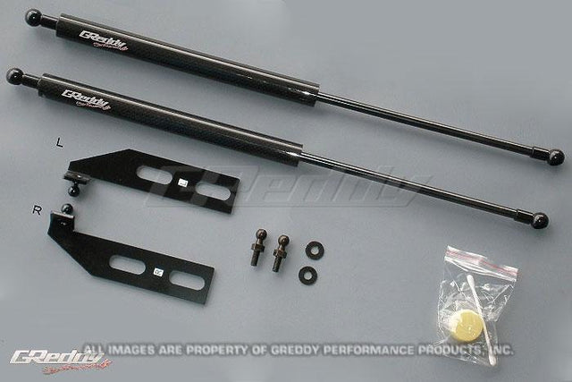 GReddy 93-96 Mazda RX7 FD3S Engine Hood Lifter Kit (Designed for OEM weight hoods) GReddy Hood Struts  AXOPROS