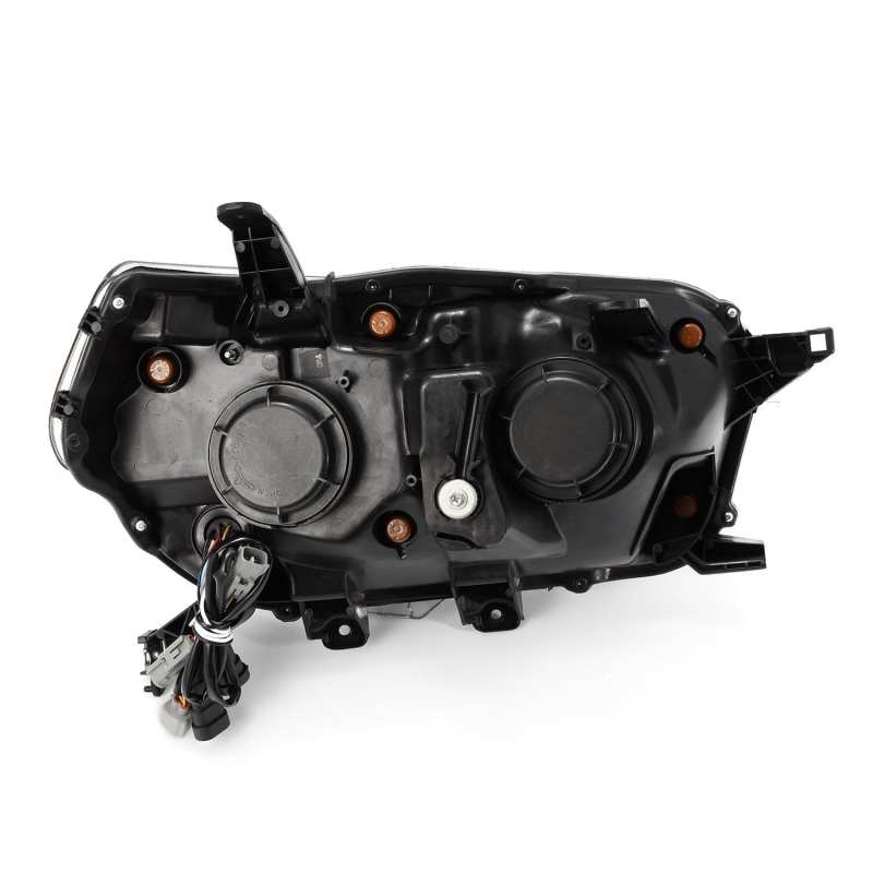 AlphaRex 10-13 Toyota 4Runner LUXX LED Proj Headlights Plank Style Black w/Seq Signal/DRL AlphaRex Headlights  AXOPROS