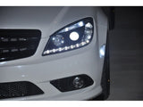 Spyder Mercedes Benz C-Class 08-11 Projector Headlights Halogen - DRL Blk PRO-YD-MBW20408-DRL-BK SPYDER Headlights  AXOPROS