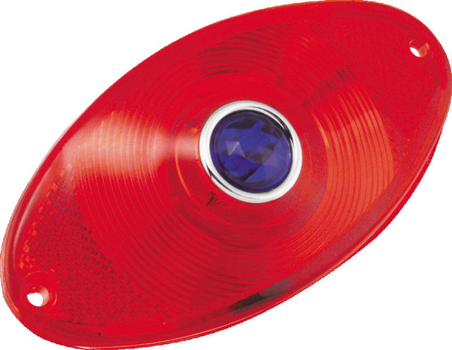 Bikers Choice Replacement Red Cat Eye Taillight Lens With Blue Dot Custom Bikers Choice Tail Lights  AXOPROS