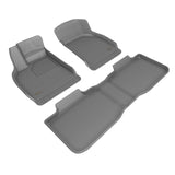 3D MAXpider 22-24 Lucid Air Touring Kagu Gray R1 R2 3D MAXpider Floor Mats - Rubber  AXOPROS