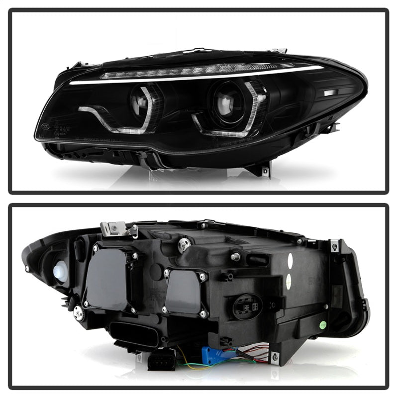 Spyder BMW 5 Series F10 11-13 Xenon/HID AFS Projector Headlights - Black PRO-YD-BMWF10HIDAFS-SEQ-BK SPYDER Headlights  AXOPROS