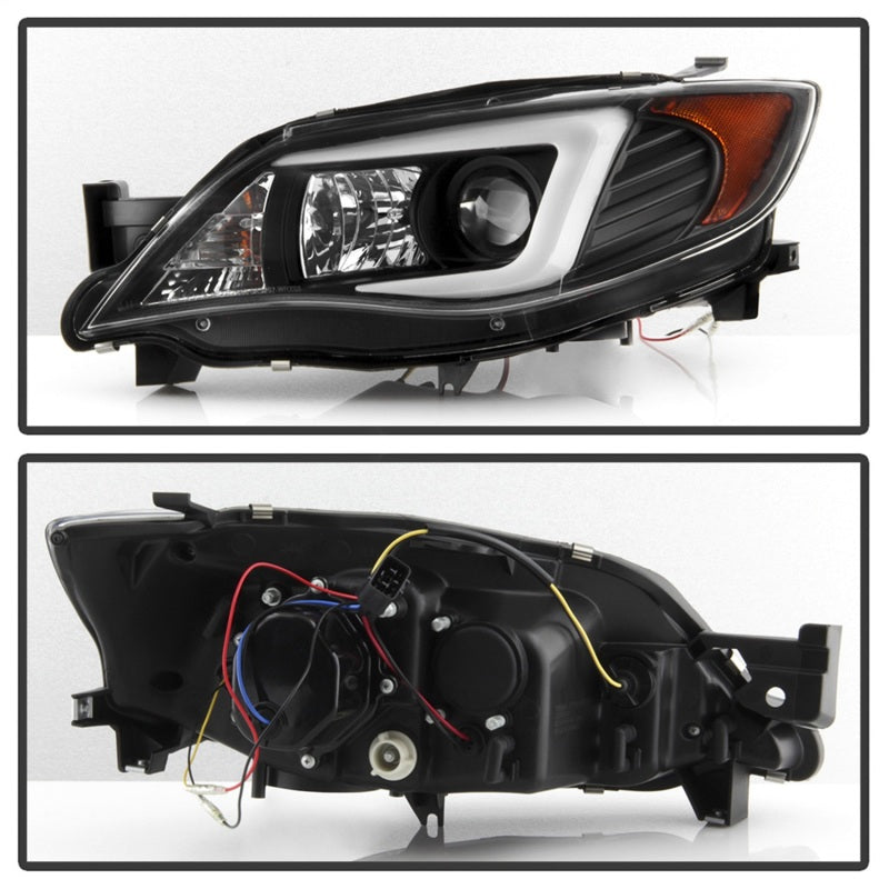 Spyder Subaru WRX 08-09 Projector Headlights - Halogen Model Only - Black PRO-YD-SWRX08-LBDRL-BK SPYDER Headlights  AXOPROS