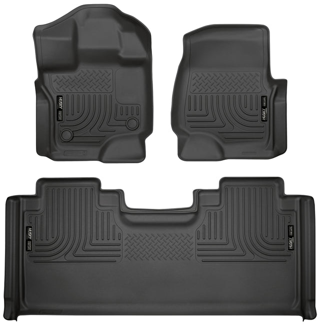 Husky Weatherbeater Front & 2nd Seat Floor Liners 94051 Husky Liners Floor Liner  AXOPROS