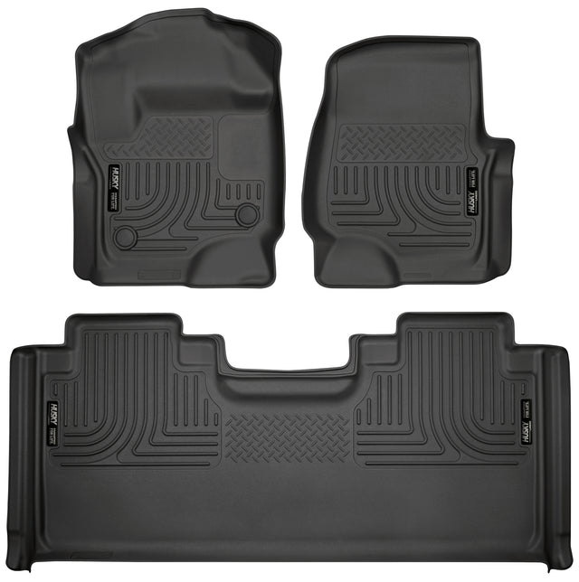 Husky Weatherbeater Front & 2nd Seat Floor Liners 94071 Husky Liners Floor Liner  AXOPROS