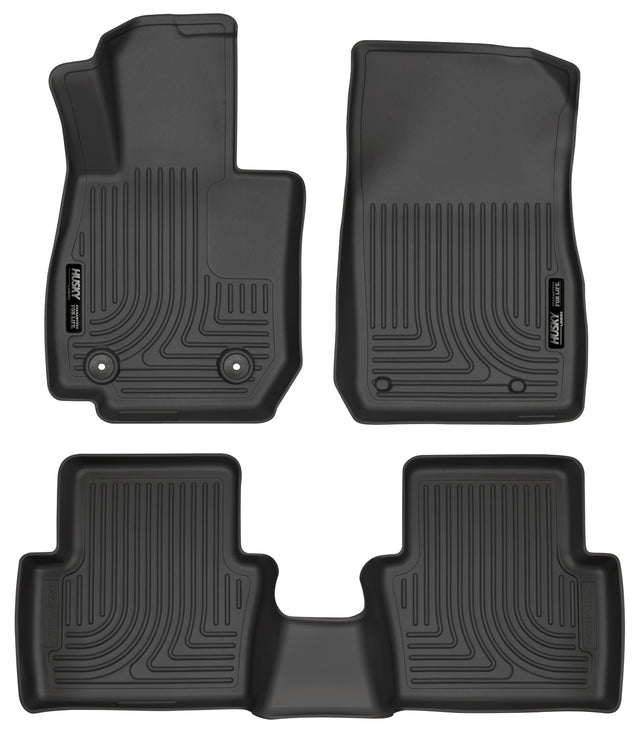 Husky Weatherbeater Front & 2nd Seat Floor Liners 96701 Husky Liners Floor Liner  AXOPROS