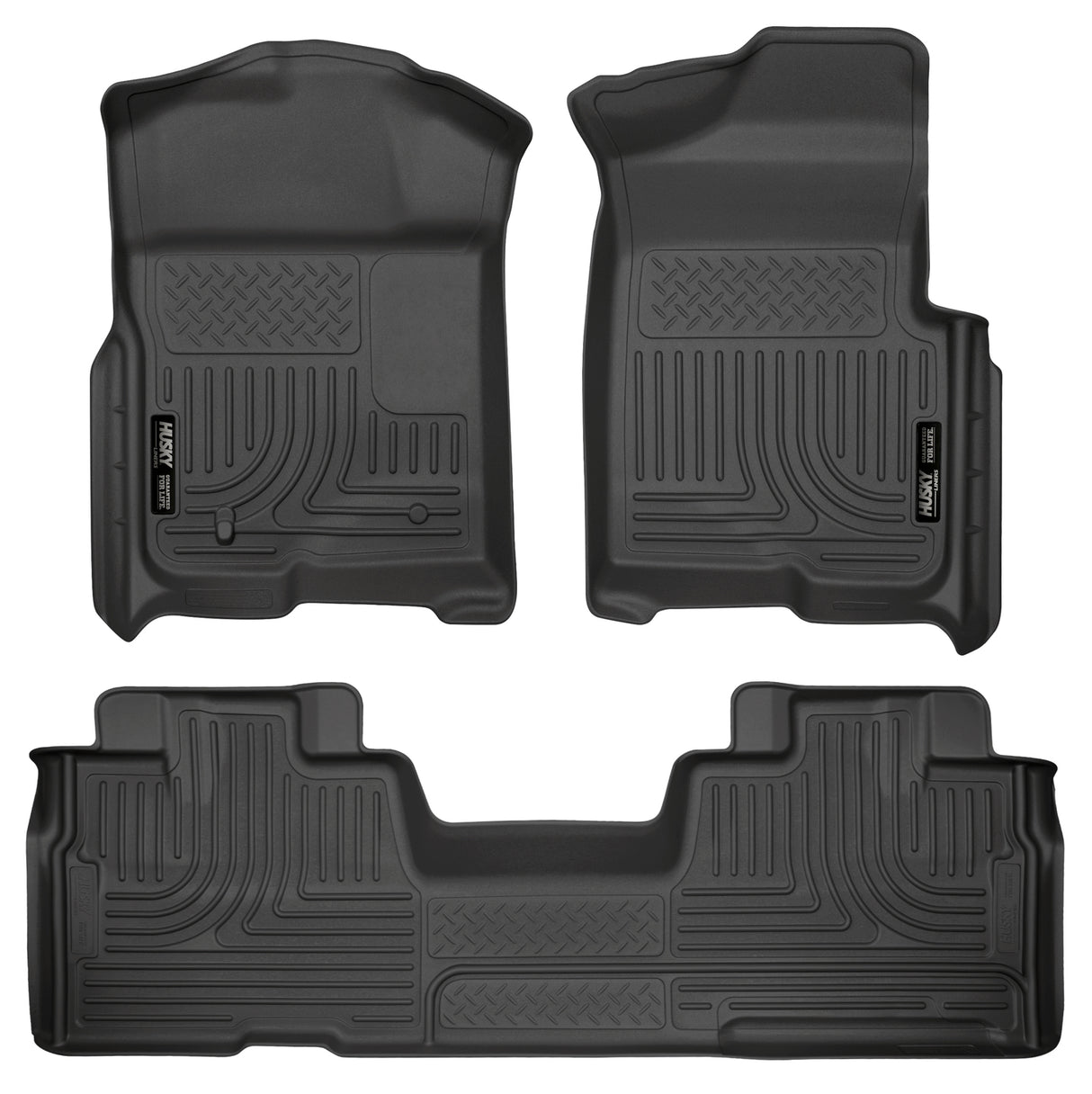 Husky Weatherbeater Front & 2nd Seat Floor Liners (Footwell Coverage) 98341 Husky Liners Floor Liner  AXOPROS