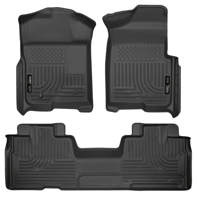 Husky Weatherbeater Front & 2nd Seat Floor Liners (Footwell Coverage) 98341 Husky Liners Floor Liner  AXOPROS