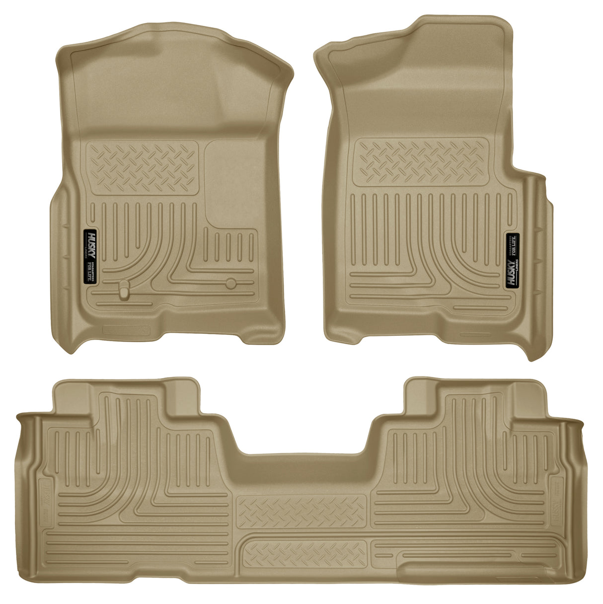 Husky Weatherbeater Front & 2nd Seat Floor Liners (Footwell Coverage) 98343 Husky Liners Floor Liner  AXOPROS