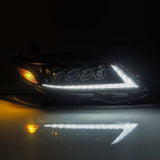 AlphaRex 2011+ Toyota Sienna NOVA LED Proj Headlights Plank Style Black w/Activ Light/Seq Signal/DRL AlphaRex Headlights  AXOPROS
