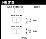 Hawk LTS Street Brake Pads Hawk Performance Brake Pads - OE  AXOPROS