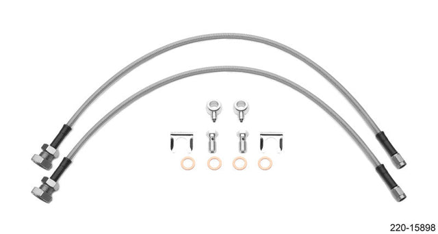 Wilwood Flexline Kit 24in 7/16-20in Banjo - 5/8-26in Male Bulkhead (Fits D52 Caliper) Wilwood Brake Line Kits  AXOPROS