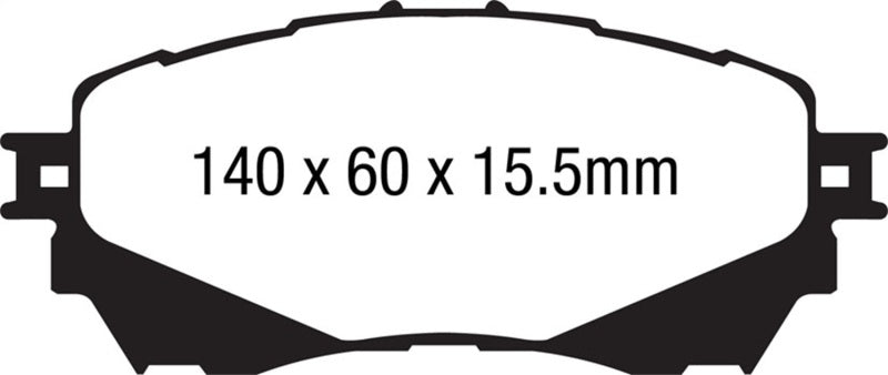 EBC 14+ Mazda 6 2.5 Greenstuff Front Brake Pads EBC Brake Pads - Performance  AXOPROS