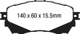 EBC 14+ Mazda 6 2.5 Greenstuff Front Brake Pads EBC Brake Pads - Performance  AXOPROS