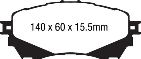 EBC 14+ Mazda 6 2.5 Greenstuff Front Brake Pads EBC Brake Pads - Performance  AXOPROS