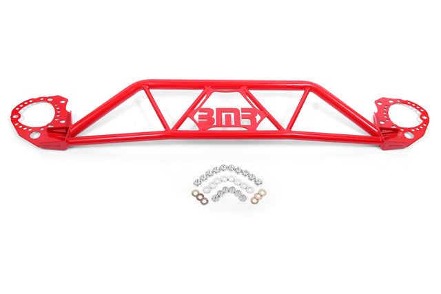 BMR 15-20 Ford Mustang Front Twin Tube Design Strut Tower Brace - Red BMR Suspension Strut Bars  AXOPROS