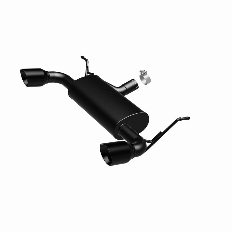 MagnaFlow 07-17 Jeep Wrangler JK 3.8/3.6L Dual Split Rear Exit Black Axle-Back Exhaust - AXOPROS Magnaflow Axle Back  