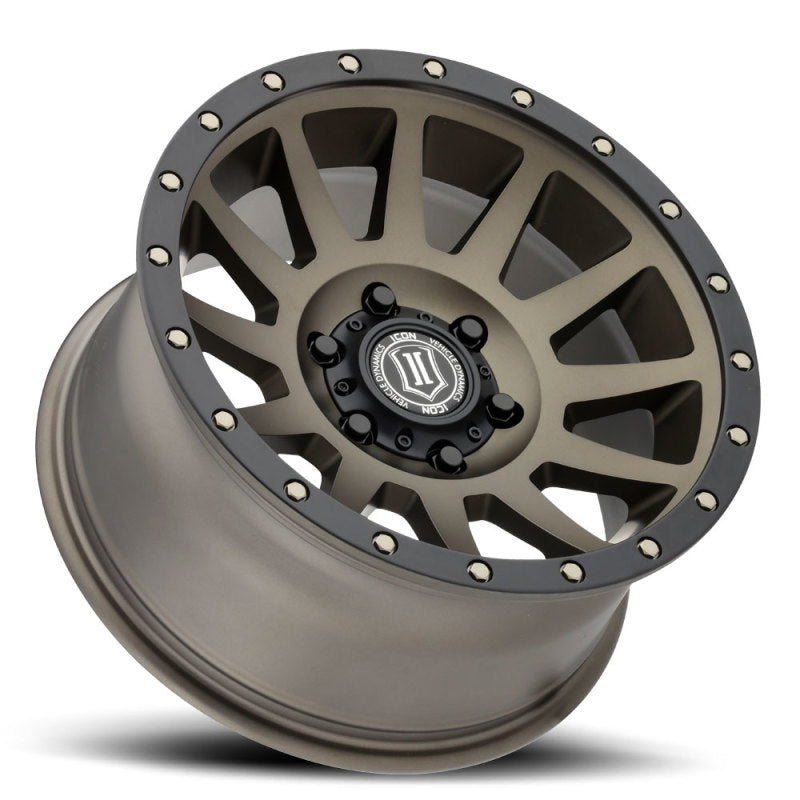 ICON Compression 17x8.5 5x5 -6mm Offset 4.5in BS 71.5mm Bore Bronze Wheel ICON Wheels - Cast  AXOPROS