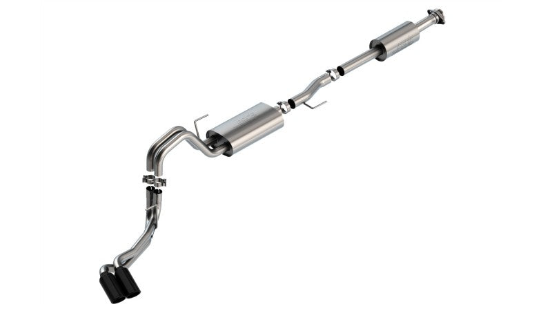Borla F-150 2021 2.7L/3.5L 4dr CC SB EC STB Lar/KingR/Plnm/LTD 3/2.25 DSE CB Touring BLK CHR Tips Borla Catback  AXOPROS