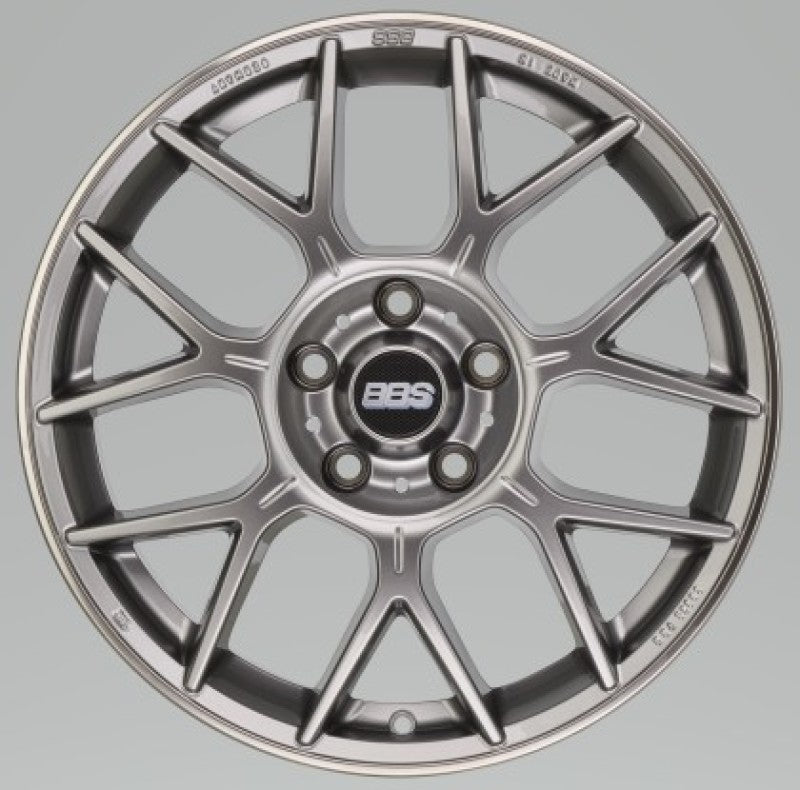 BBS XR 18x8 5x112 37mm Offset 82mm Bore PFS/Clip Req Gloss Platinum Wheel BBS Wheels - Cast  AXOPROS