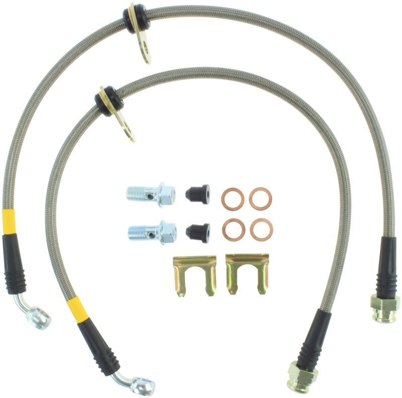 StopTech 08-09 WRX Stainless Steel Rear Brake Lines Stoptech Brake Line Kits  AXOPROS