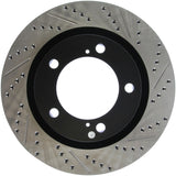StopTech 07-09 Toyota Tundra / 08-09 Toyota Sequoia Front Left Slotted & Drilled Rotor Stoptech Brake Rotors - Slot & Drilled  AXOPROS