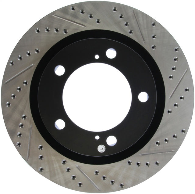StopTech 07-09 Toyota Tundra / 08-09 Toyota Sequoia Front Left Slotted & Drilled Rotor Stoptech Brake Rotors - Slot & Drilled  AXOPROS