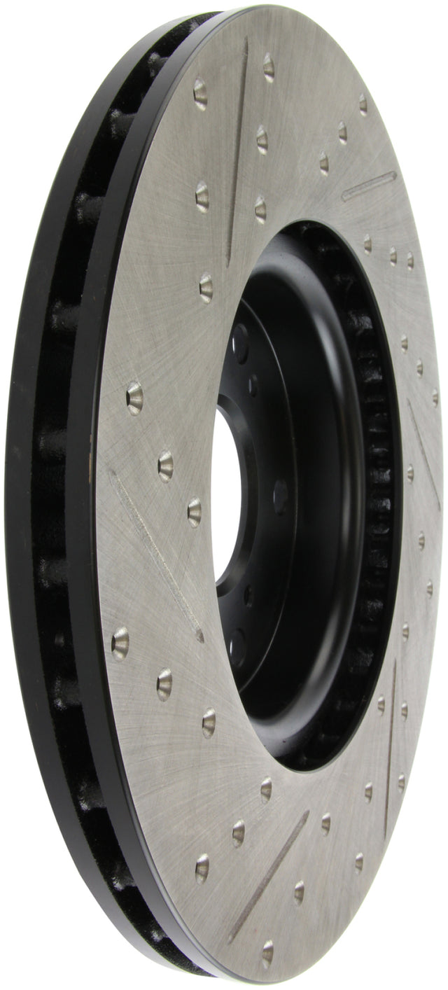 StopTech 04-08 Acura TL (Brembo Caliber) SportStop Slotted &amp; Drilled Left Front Rotor Stoptech Brake Rotors - Slot & Drilled  AXOPROS