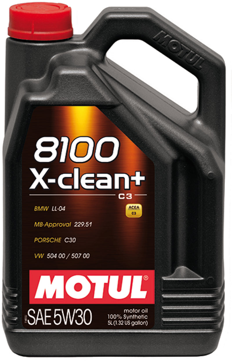 Motul 5L Synthetic Engine Oil 8100 5W30 X-CLEAN Plus Motul Motor Oils  AXOPROS
